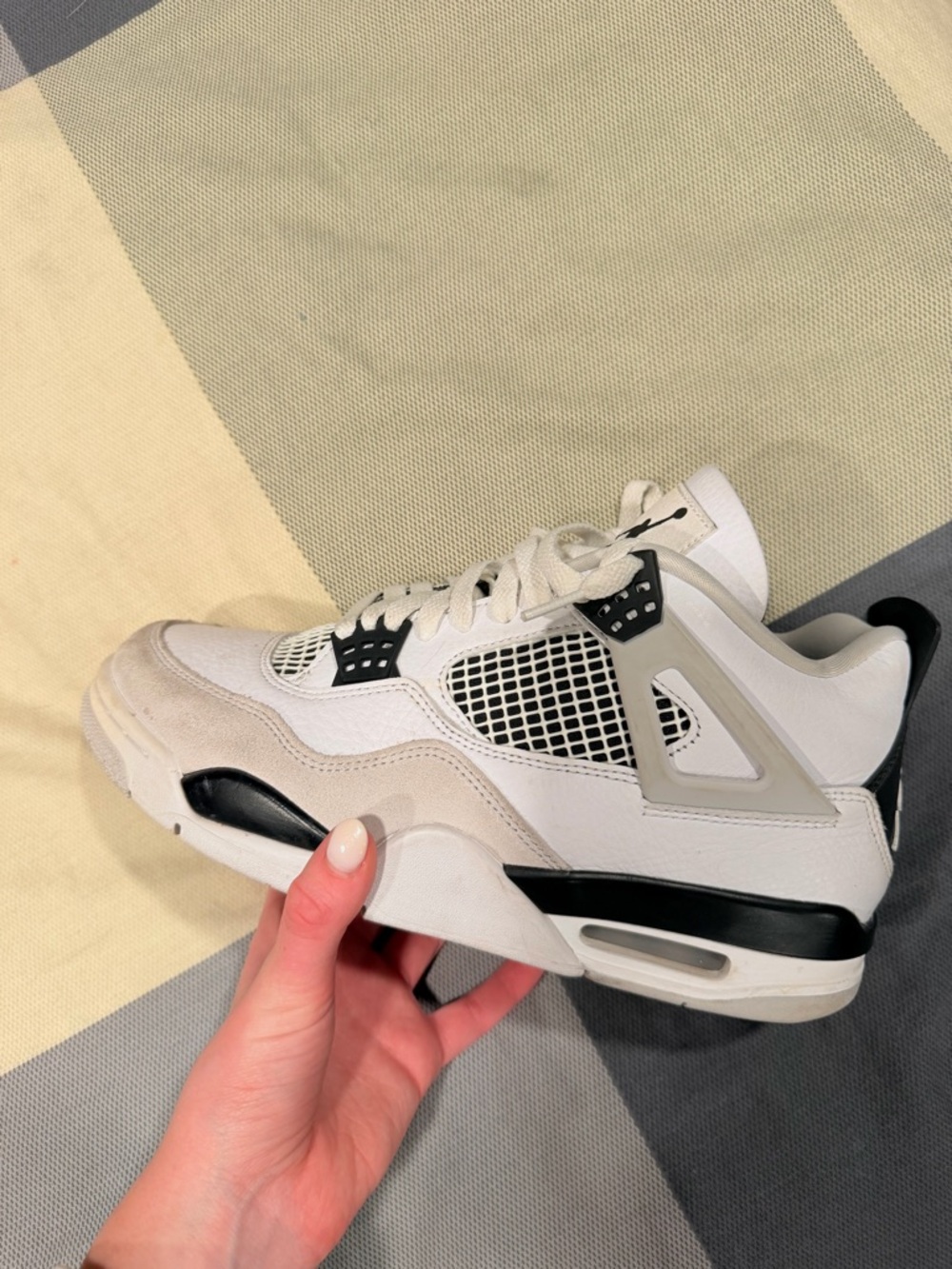 Jordan Men's White and Black Retro Sneakers